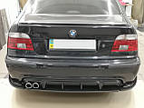 BMW E39 накладка на задній М бампер Хаманн стиль ABS пластик БМВ Е39 губа заднього бамперу М пакет, фото 8