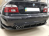 BMW E39 накладка на задній М бампер Хаманн стиль ABS пластик БМВ Е39 губа заднього бамперу М пакет, фото 6