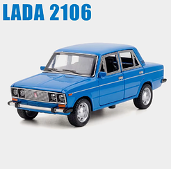 Модель LADA ВАЗ 2106 інерційна в масштабі 1:24 (синя)