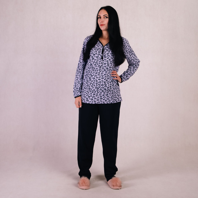 Пижама женская теплая с начесом теплая батальная 48-62 р.