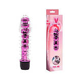 Гелевий вібратор із шипами рожевий, фото 6