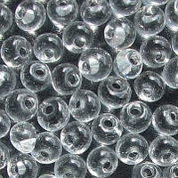 Бісер чеський Preciosa Для біжутерії прозорий 00050 калібр 2/0 Сніжно білий Упаковка 5 г
