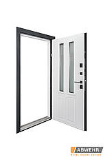 Двері вуличні, модель 552 COUNTRY NEOGLASS RAL 7021/Vinorit Біла ТЕРМОРОЗРИВ, фото 4