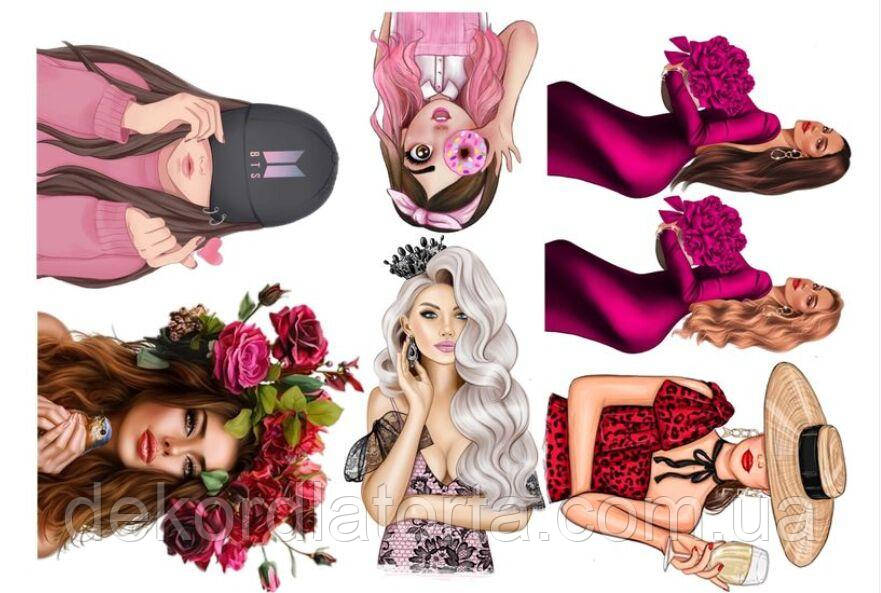 Вафельна картинка Дівчата №8154