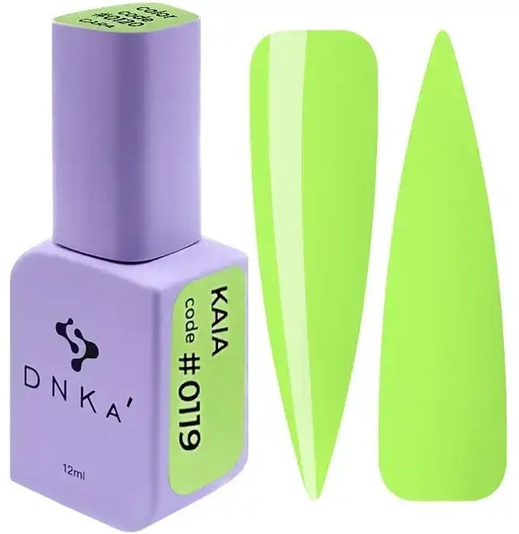 Гель-лак DNKa Polish Gel 0119 Kaia неоновий жовтий лайм 12 мл
