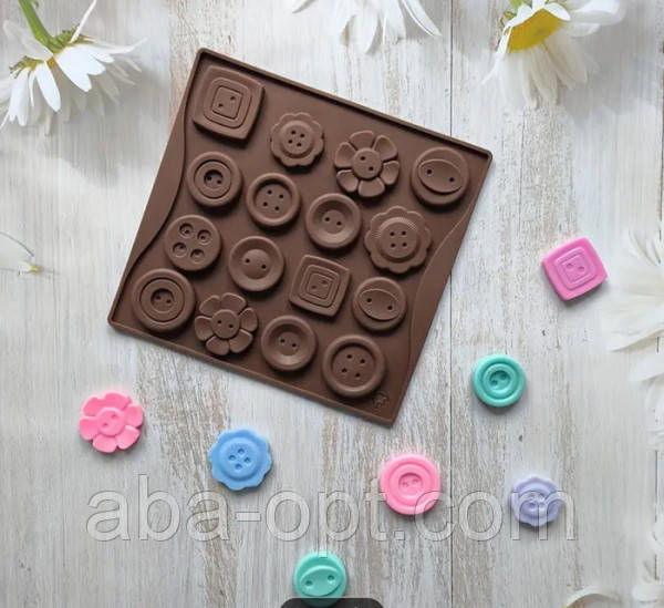 Молд силіконовий 16 х 17 см Гудзика ( шт ), фото 1