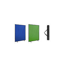 Фон у рамці з ніжками Visico BP-1522GB Chroma Key 2в1 зелений/синій (150x220см), фото 3