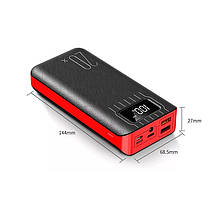 Універсальна мобільна батарея Toptec 20000mAh DC 5V/2A black, фото 3