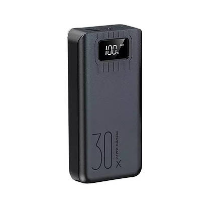Універсальна мобільна батарея Toptec 30000mAh DC 5V/2A black, фото 1