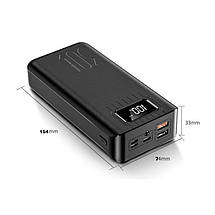 Універсальна мобільна батарея Toptec 30000mAh DC 5V/2A black, фото 3