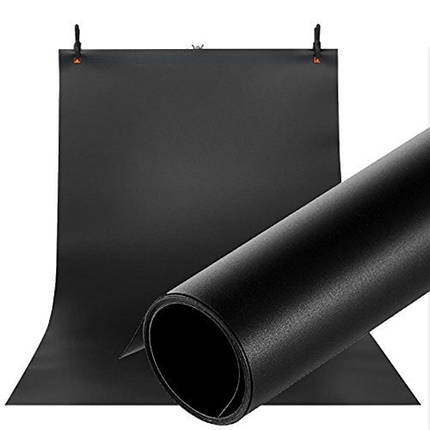 Фон для зйомки Visico PVC-1220 Black (120x200см), фото 1