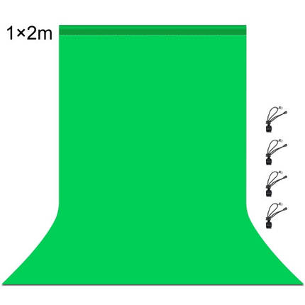 Фон студійний тканинний Puluz PU5209G green Chroma Key 1х2м, фото 1