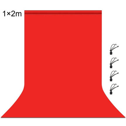 Фон студійний тканинний Puluz PU5209R red Chroma Key 1х2м, фото 1