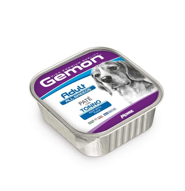 Вологий корм для собак усіх порід Gemon Dog Adult Paté with Tuna з тунцем (паштет) 150 г