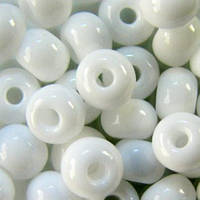 Бісер чеський Preciosa Для біжутерії натуральний 03050 калібр 2/0 Білий Упаковка 5 г