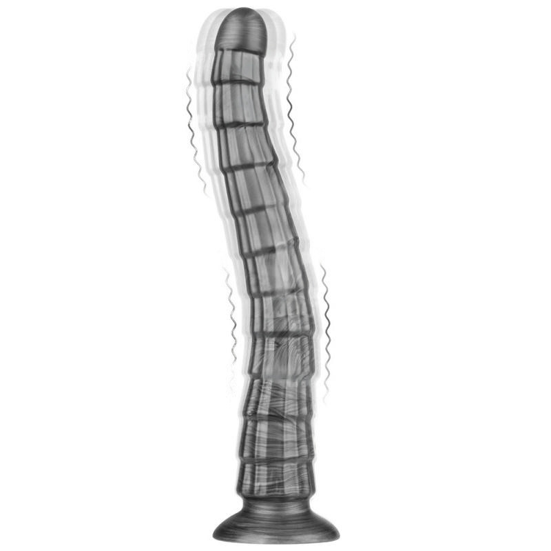 Вібрувальний фалоїмітатор на присоску великого розміру для фістинга, Vibrax (36.8 см), фото 1