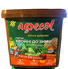 Осіннє гранульоване калійно-магнієве добриво для підживлення всіх видів хвойних рослин 0.0.25, 5 кг, AGRECOL