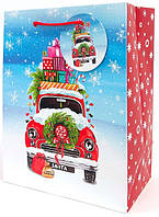 Пакет подарунковий 18х23х10см Новий рік №GB-24021/Мандарин/(10)(300)