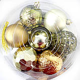 Набір куль 6см 26шт золото з оливковим №9726-G(18), фото 2