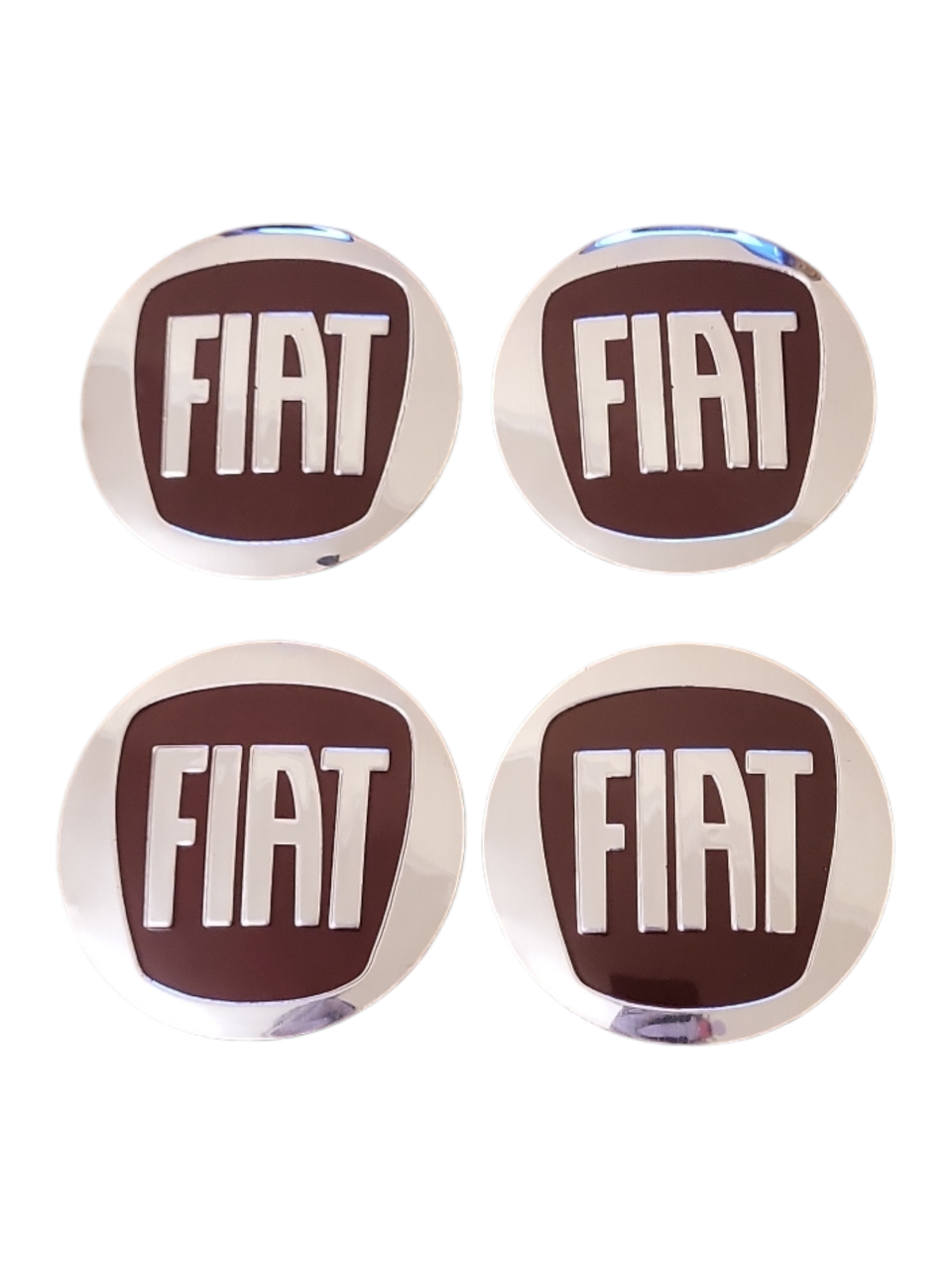 Наліпки на ковпачки, наліпки на диски Fiat Фіат червоний 56 мм  4 шт