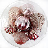 Набір куль 6см 28шт рожеве золото №9734(18), фото 2