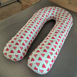 Подушка для вагітних U-подібна Серця Кавуни, фото 2