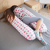 Подушка для вагітних U-подібна Серця Кавуни