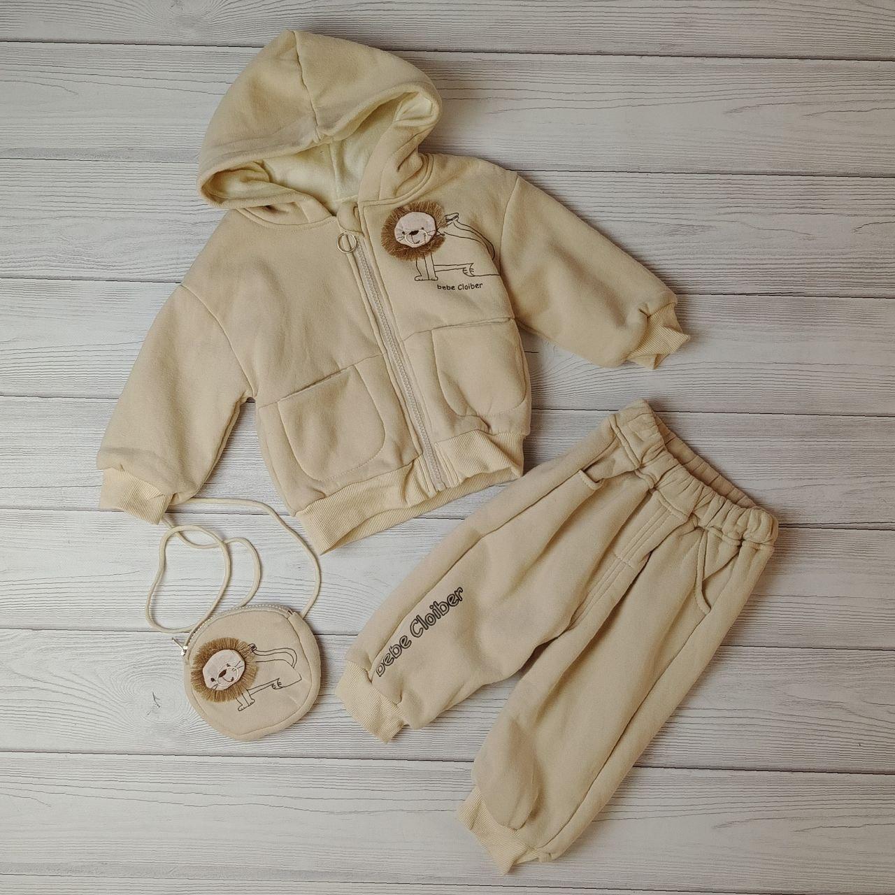 Дитячий теплий зимовий спортивний костюм-трійка для хлопчика для дівчинки маленького розміру, фото 1