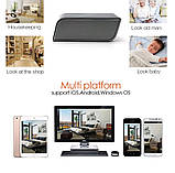 Безпровідна WiFi IP-камера у вигляді настінного годинника FullHD для спостереження з нічним баченням пластик чорний 1920×1080, фото 3