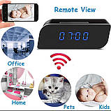 Безпровідна WiFi IP-камера у вигляді настінного годинника FullHD для спостереження з нічним баченням пластик чорний 1920×1080, фото 2