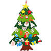Дитяча ялинка + 25 іграшок з фетру (100х59 см) Christmas Free / Безпечна новорічна ялинка для дітей, фото 3