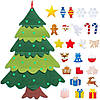 Дитяча ялинка + 25 іграшок з фетру (100х59 см) Christmas Free / Безпечна новорічна ялинка для дітей, фото 6