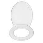 Кришка для унітазу УНІВЕРСАЛЬНА з металевими кріпленнями (СУ-1М) (372х425мм), фото 2