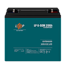 Тяговий свинцево-кислотний AGM акумулятор LP 6-DZM-20 Ah, фото 3