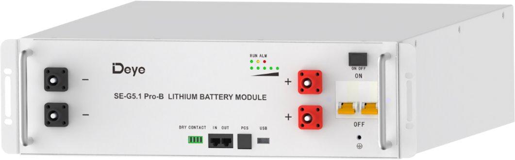 Акумуляторна батарея DEYE SE-G5.1 Pro-B, 5.12 кВт/год (LiFePO4 51.2V 100Ah)