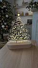 Нічник  світильник Merry Christmas ялинка, фото 3