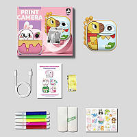 Фотоапарат-принтер - фронтальна камера, дріт micro USB, 2 рулони термопаперу, ремінець, наліпки, фломастери M 5 G