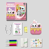 Фотоапарат-принтер - фронтальна камера, дріт micro USB, 2 рулони термопаперу, ремінець, наліпки, фломастери M 5 R