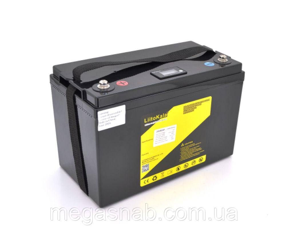 Акумуляторна батарея LiitoKala LiFePO4 24 V 80 Ah BMS (10(50)/100A) з LCD-дисплеєм (340*180*226 mm, фото 1