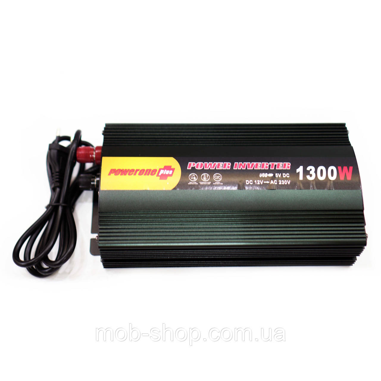 Автомобільний перетворювач напруги 12V в 220V PowerOne 1300W інвертор із зарядкою