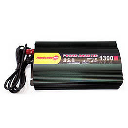 Автомобільний перетворювач напруги 12V в 220V PowerOne 1300W інвертор із зарядкою