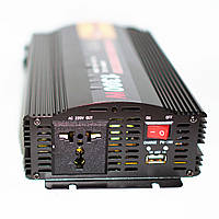 Автомобільний перетворювач напруги 12V в 220V PowerOne 1300W інвертор із зарядкою, фото 3