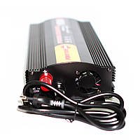 Автомобільний перетворювач напруги 12V в 220V PowerOne 1300W інвертор із зарядкою, фото 2