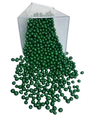 Посипка (рисові кульки) Темно-зелені (5 мм) 50 г, фото 1