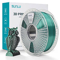 Пластик SUNLU Silk PLA+ Dual Color Black Green, Reusable Spool v3, 1.75, 1кг, 205-230℃,Чорний Зелений філамент для 3Д-друку