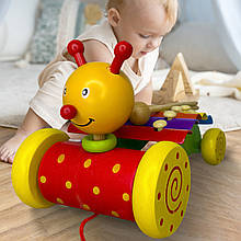 Дитяча розвиваюча музична дерев'яна іграшка ксилофон "Равлик" (B)