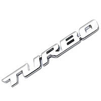 Емблема напис Turbo (Хром) 11х97 мм (на скотчі)