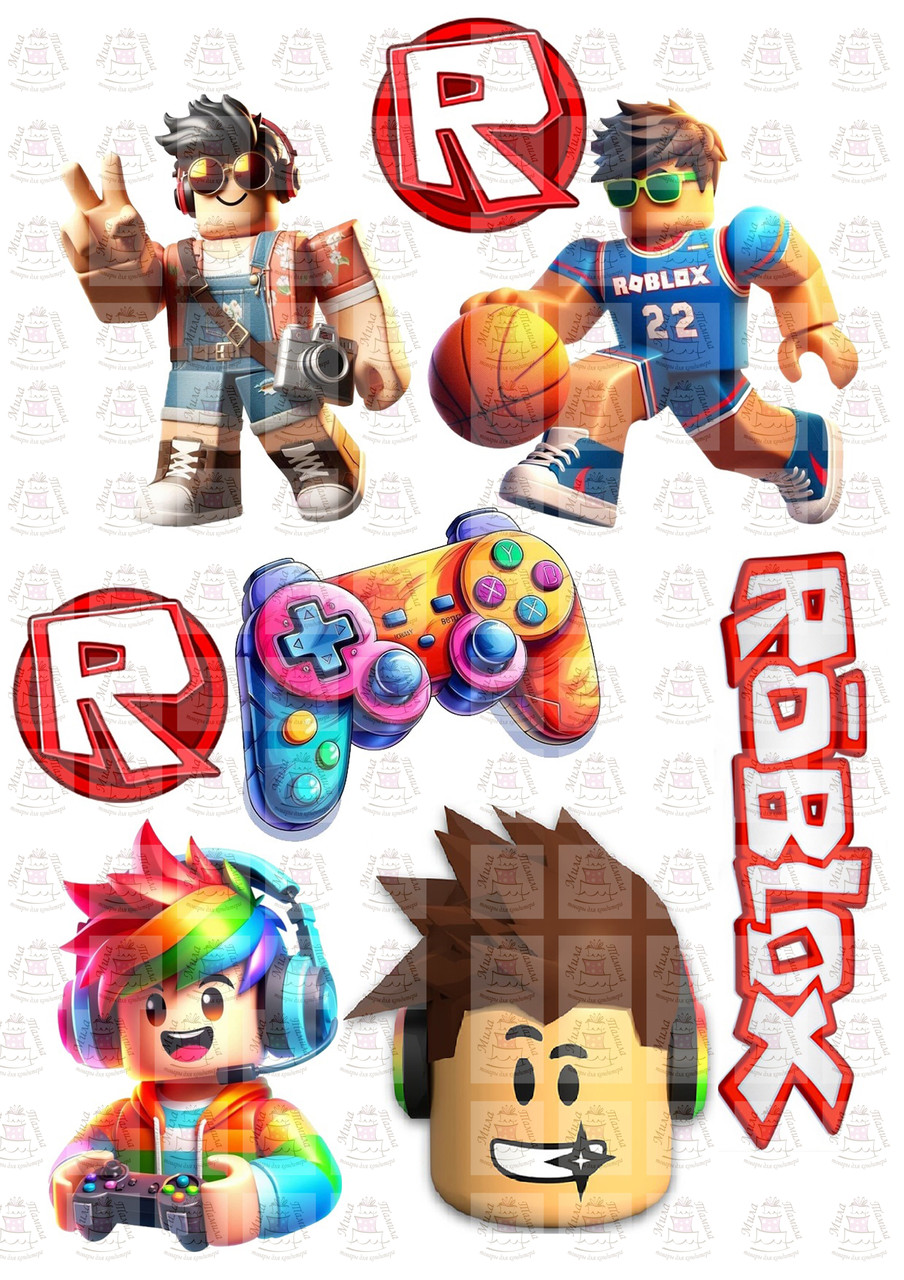 Вафельна картинка для тортів Роблокс, Roblox (200723)