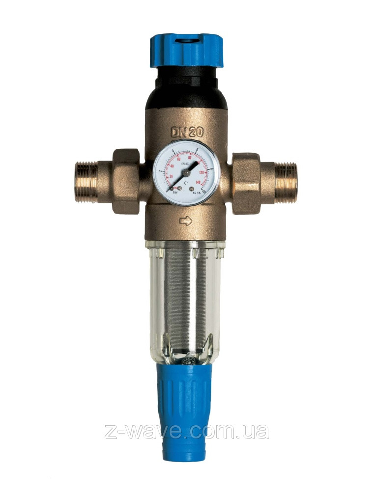 Промивний фільтр для води Ecosoft FM-S1/2CW-R з регулятором тиску, фото 1