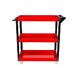 Підкатний візок для інструментів на коліщатках Mar-pol M66604 універсальний візок з поличками для майстерні, фото 3